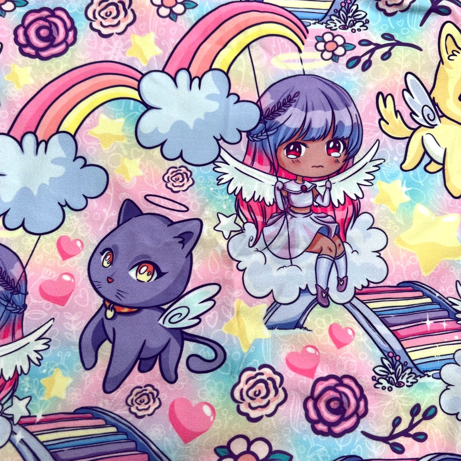 Rainbow Bridge Cat Loss Print Soft Leggings