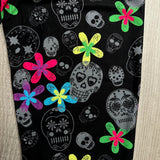 Neon Floral Skull Soft Leggings