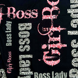 Pink Silver Sparkle Girl Boss Soft Leggings