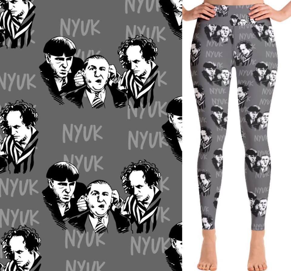 Nyuk Nyuk Three Stooges Print Soft Leggings