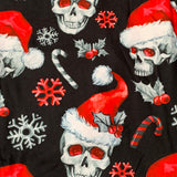 Santa Skulls Christmas Print Joggers