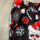 Santa Skulls Christmas Print Joggers