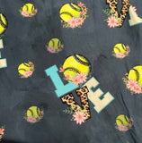 Softball Love Print Soft Leggings