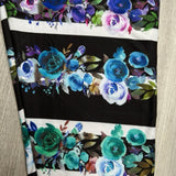 Ombre Floral Stripe Capri & Full Soft Leggings