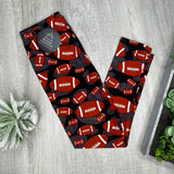 Football Pigskin Soft Leggings - Adult & Kid Sizes