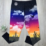 Sunset In The Desert Print Soft Leggings