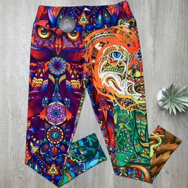 Stained Glass Animals Print Leggings