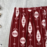Red Ornament Print Soft Leggings