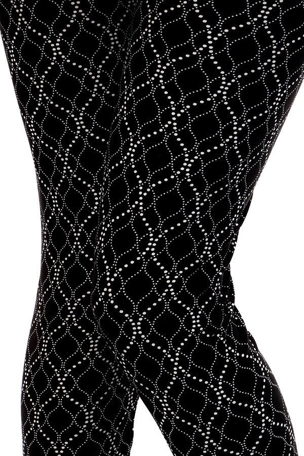 Dotted Ogee Print Leggings