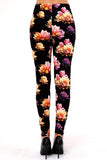 Lotus Flower Print Soft Leggings