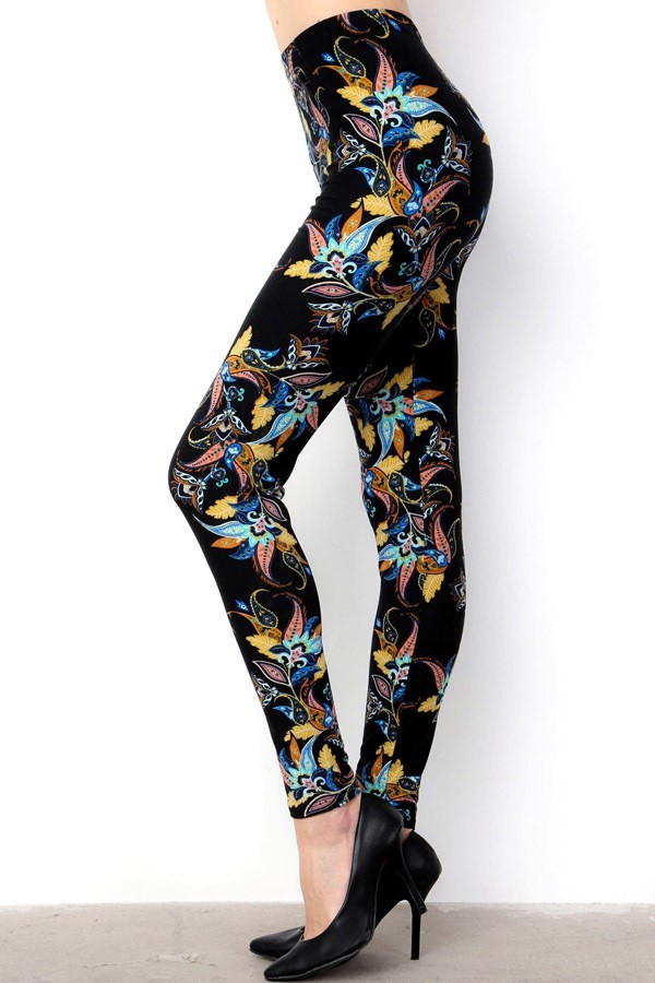 Storybook Floral Print Soft Leggings