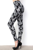 High Contrast Floral Print Soft Leggings