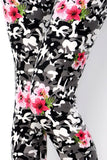 White Camo Hibiscus Print Leggings