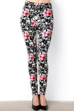 White Camo Hibiscus Print Leggings