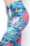Love You Letters Heart Soft Leggings