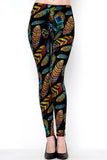 Embroidered Feather Soft Leggings