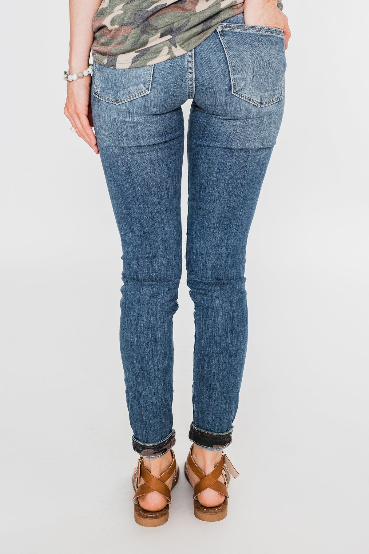 Judy Blue Camo Peekaboo Patch Jeans