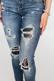 Judy Blue Camo Peekaboo Patch Jeans
