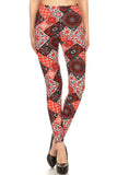 Red Bandana Patchwork Print Leggings