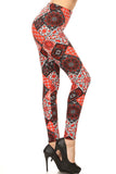 Red Bandana Patchwork Print Leggings