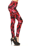 Magenta Pink & Black Butterfly Camo Tie Dye Leggings