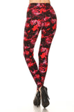 Magenta Pink & Black Butterfly Camo Tie Dye Leggings