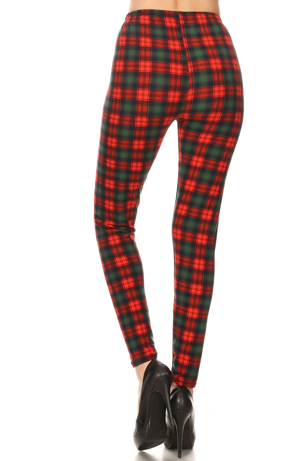 Green & Red Christmas Plaid Leggings