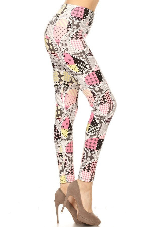 Patchwork Paisley Print Leggings