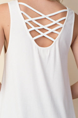 Button Down Criss Cross Top