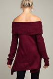 Off Shoulder Tunic Sweater