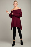 Off Shoulder Tunic Sweater