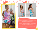 Tie Dye PJ Pajama Tank & Shorts w/ Pockets Set
