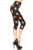 Rainbow Unicorn Print Leggings - Capri or Full - Adult & Kids Sizes