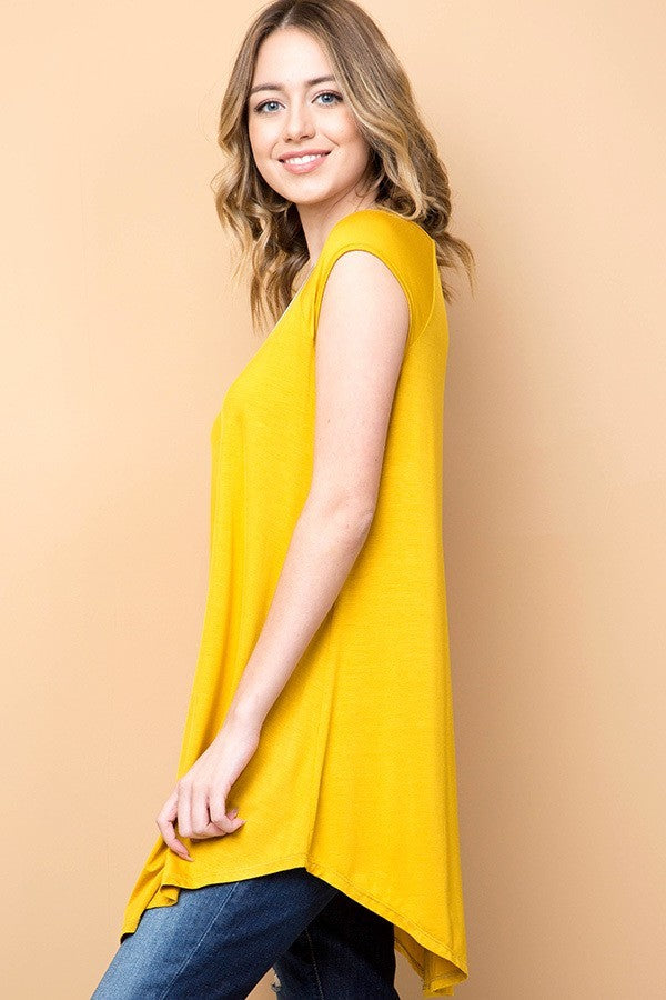 Ladder Cutout Sleeveless Tunic