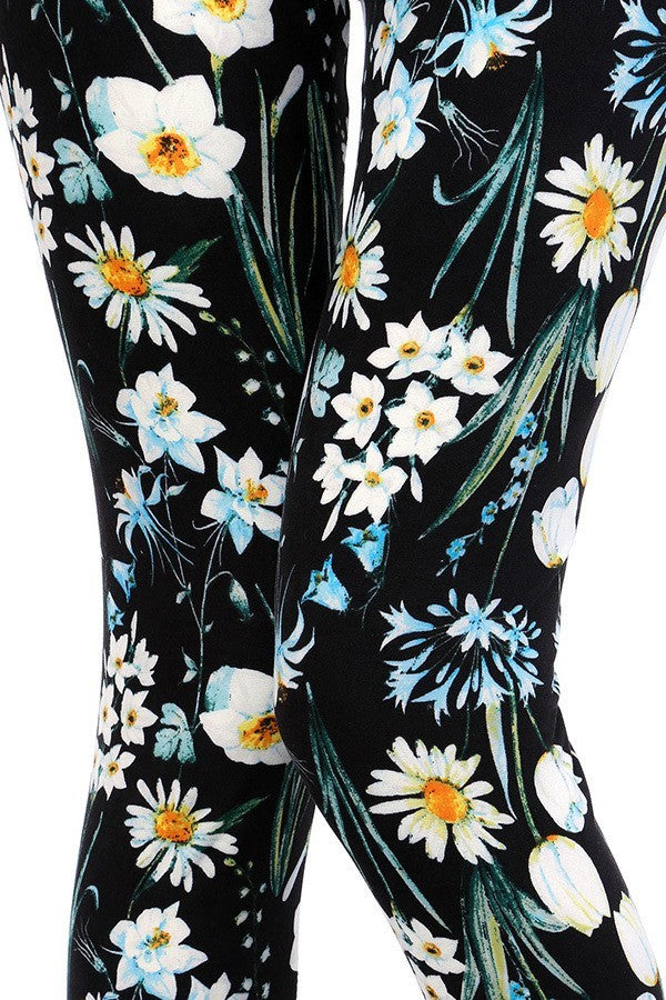 Spring Flowers Print Leggings