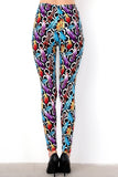 Colorful Feather Print Leggings