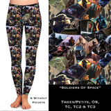 Soldiers Of Space Opera Print Leggings with Pockets