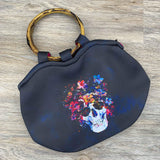 Neoprene Purse w/ Bamboo Handles