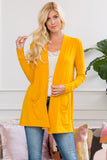 Women's Long Sleeve Open Front Cardigan with Pockets Casual Layering Jersey Knit Duster