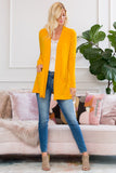 Women's Long Sleeve Open Front Cardigan with Pockets Casual Layering Jersey Knit Duster
