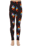 Rainbow Unicorn Print Leggings - Capri or Full - Adult & Kids Sizes