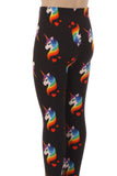Rainbow Unicorn Print Leggings - Capri or Full - Adult & Kids Sizes