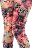 Faded Floral Print Leggings