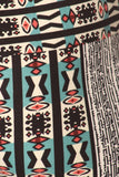 Teal & Coral Traditional Striped Print Leggings