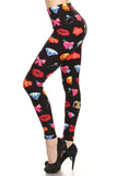 Heart Emoji Print Leggings