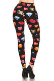Heart Emoji Print Leggings