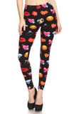 Heart Emoji Print Leggings