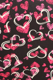 Pink Hearts Print Soft Leggings