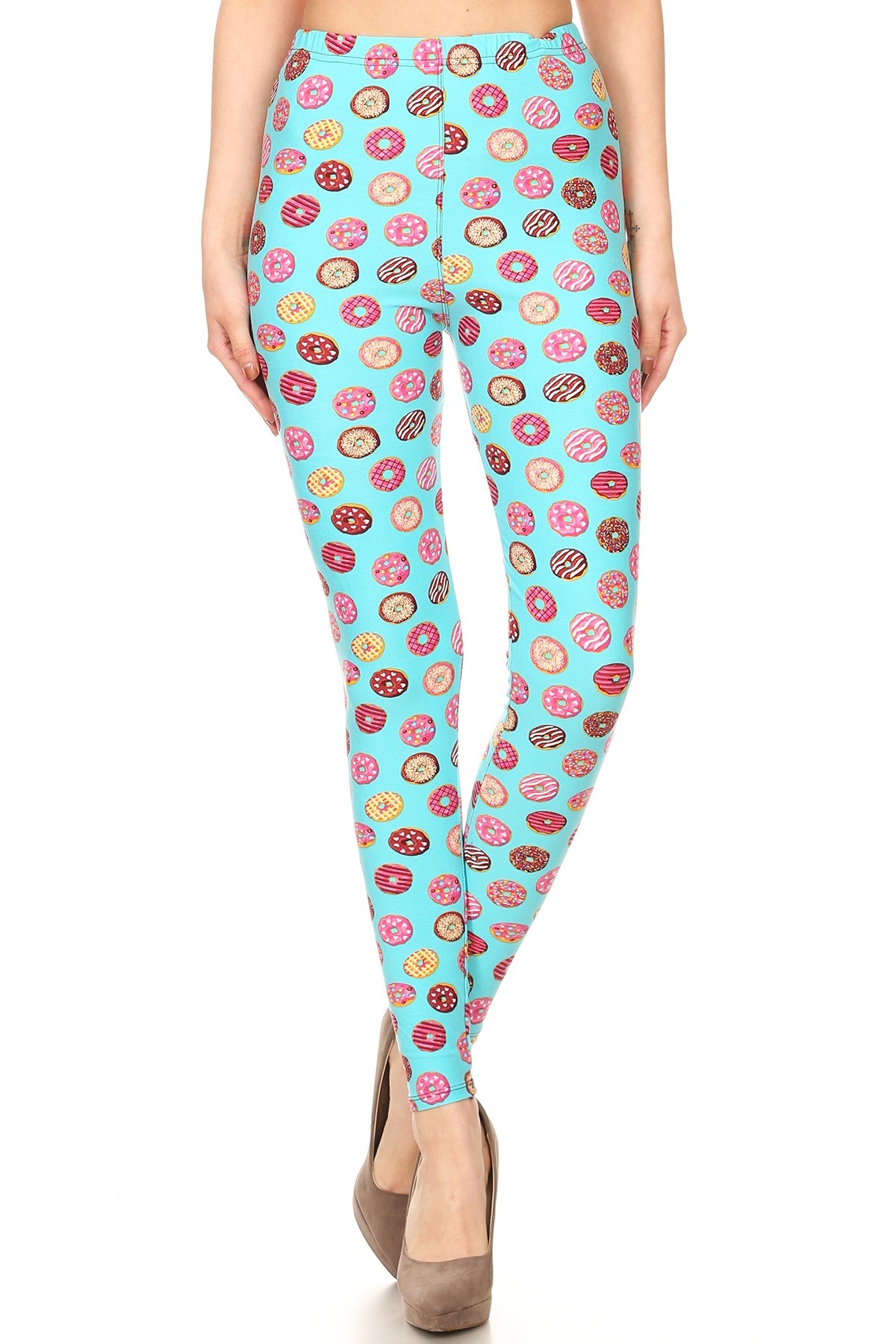 Yummy Donut Print Leggings