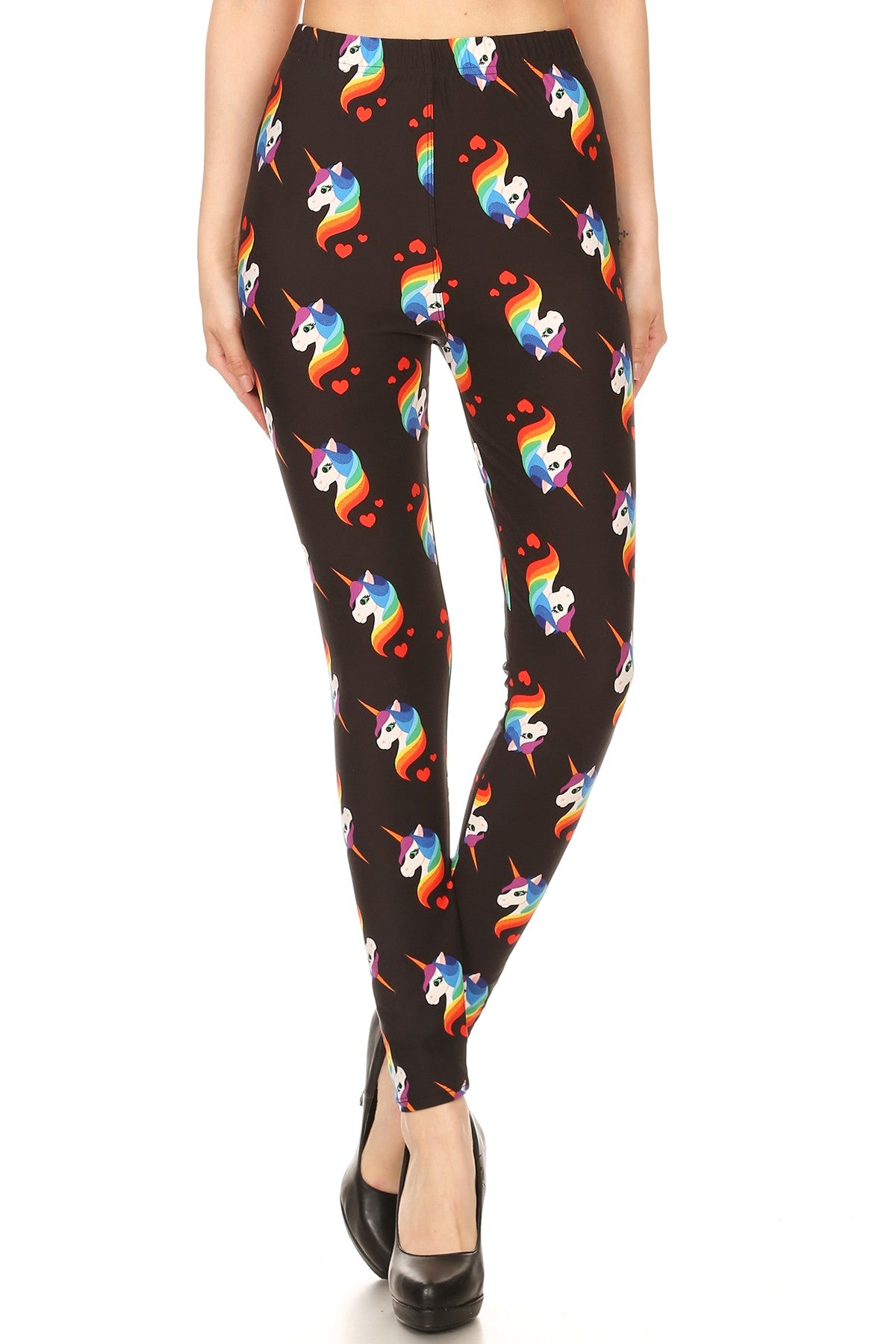 Rainbow Unicorn Print Leggings - Capri or Full - Adult & Kids Sizes